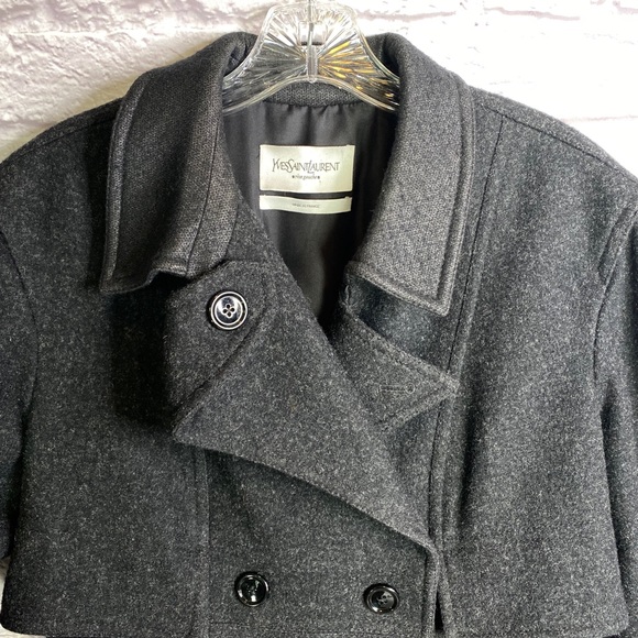 Authentic YSL Vintage Wool Trench Coat - Picture 3 of 13